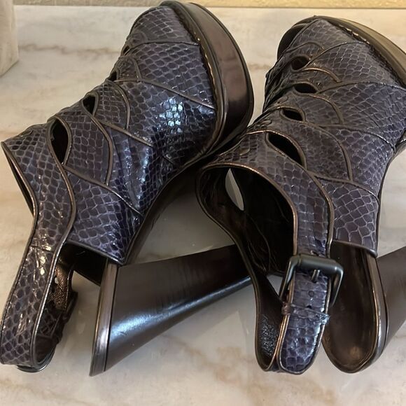 BOTTEGA VENETA heels Leather Python Animal print slingback platforms EU … - Picture 12 of 16